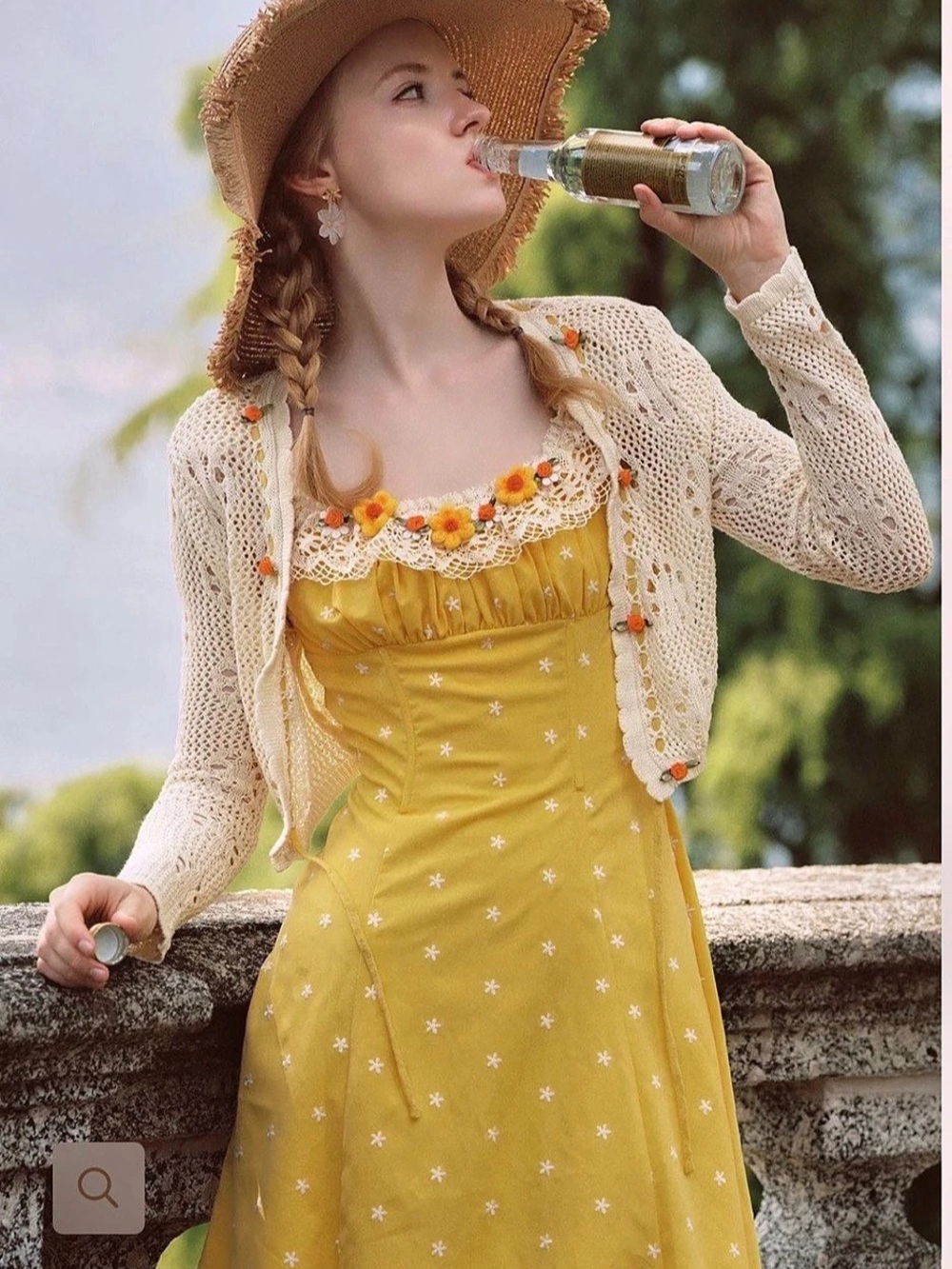 Lacemade little orange dress and cardigan